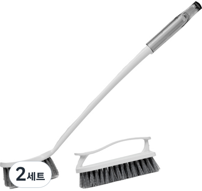 생활공식 다용도 화장실 청소솔 2종 세트, 화이트, 2세트