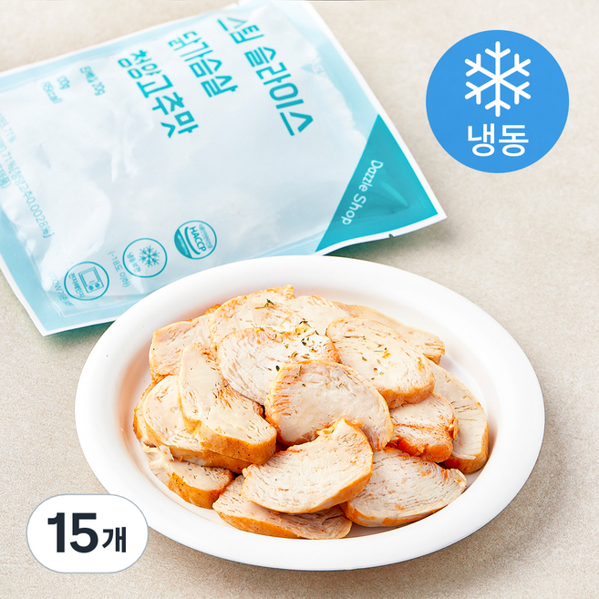 다즐샵 스팀 슬라이스 닭가슴살 청양고추맛 (냉동), 100g, 1개입, 15개