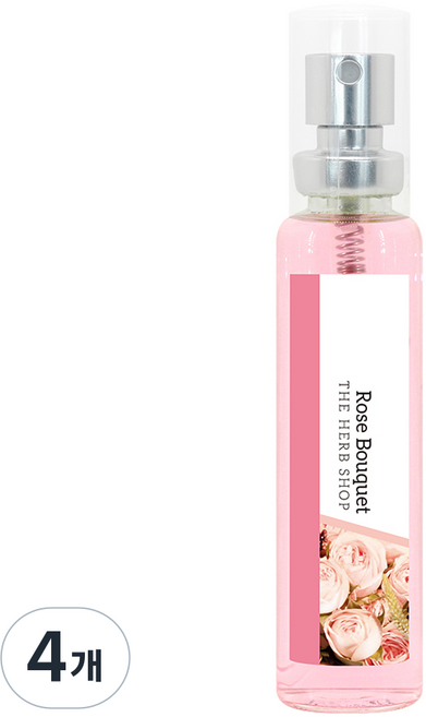 더허브샵 미니 향수 로즈부케 오 드 뚜왈렛, 18ml, 4개