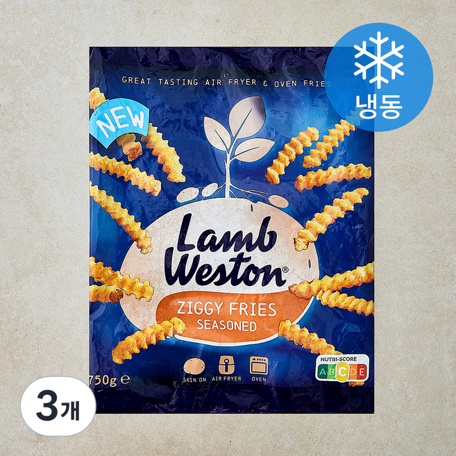 램웨스턴 지기 시즈닝 감자튀김 (냉동), 750g, 3개