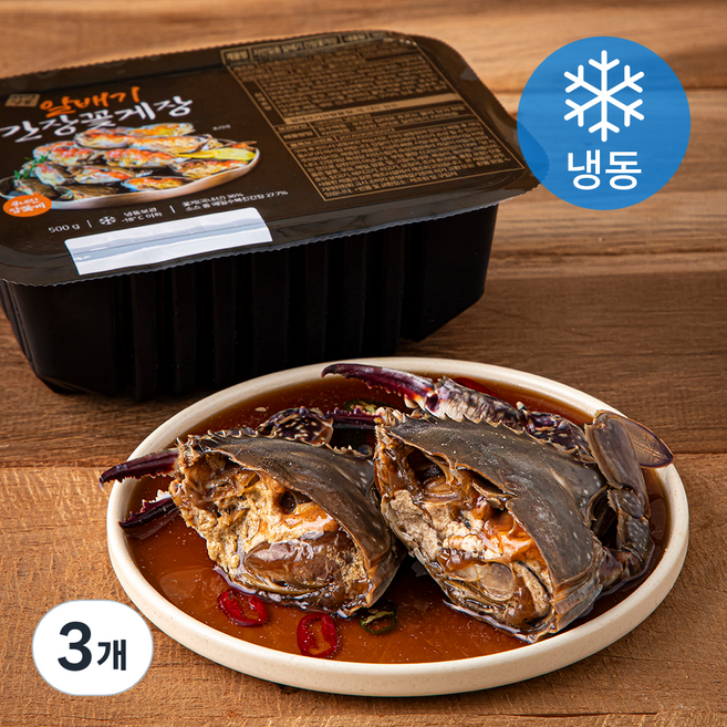 자연일품 알배기 간장꽃게장 (냉동), 500g, 3개