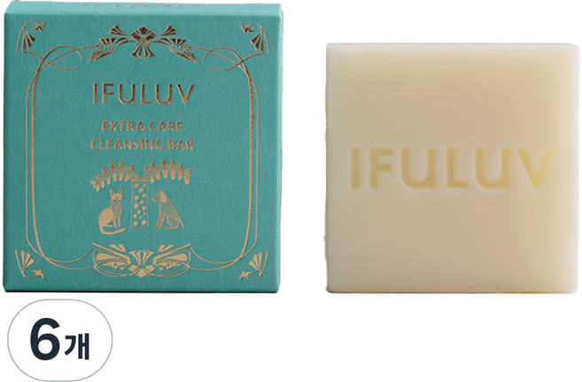이퓨럽 엑스트라 케어 클렌징바, 80g, 6개