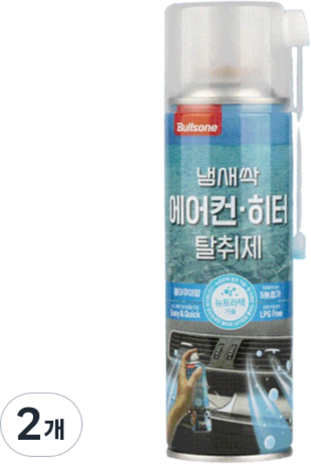 불스원 냄새싹 에어컨 히터 탈취제 쿨아쿠아, 160g, 2개