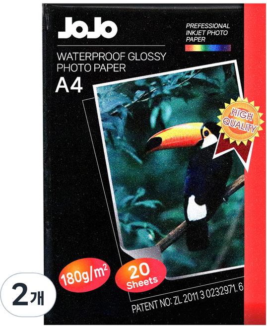 조조 고광택 180g 포토용지, 40개, A4