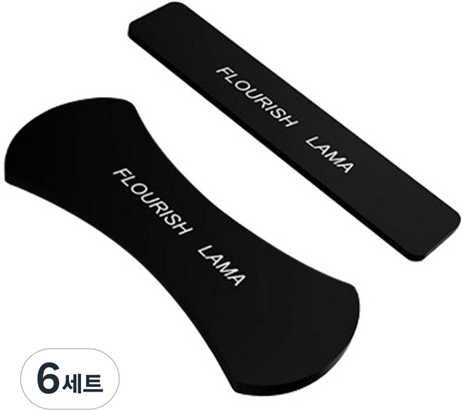 영그린 흡착력 초강력 젤패드 네모 + 부메랑, 블랙, 6세트