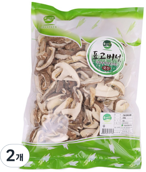 숲자연애 건표고 채, 200g, 2개