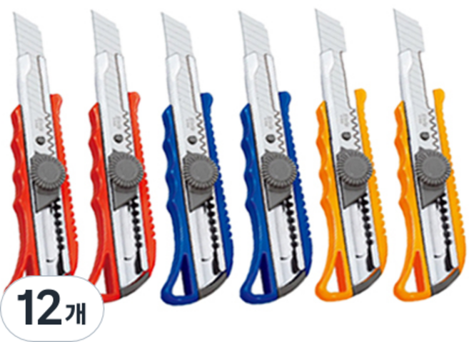 다다 HandGrip 대형커터 18mm, 랜덤 발송, 12개