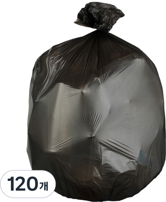 베로나 배접 분리수거 쓰레기봉투 검정, 60L, 120개
