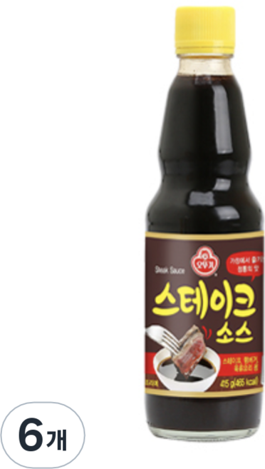 오뚜기 스테이크 소스, 415g, 6개