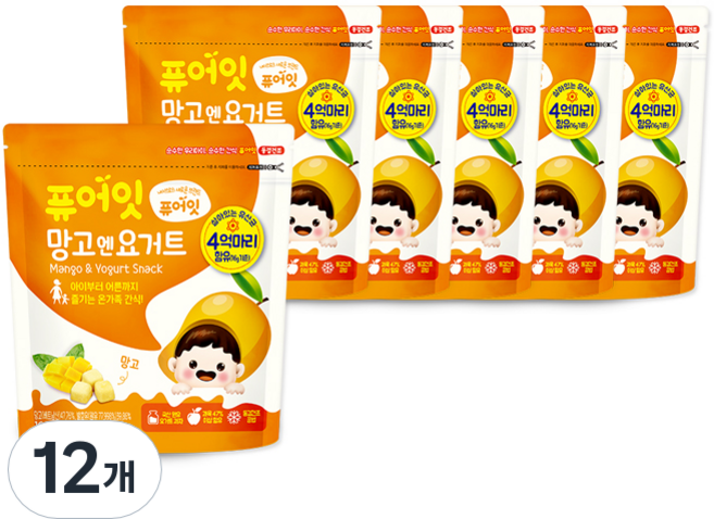 내이브로 퓨어잇 동결건조 요거트 큐브 간식, 16g, 12개