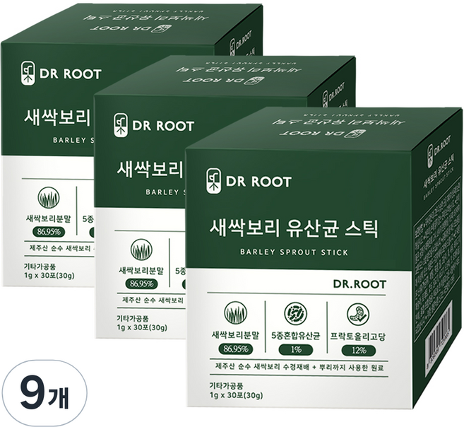 닥터루트 새싹보리 유산균 스틱, 30개입, 9개