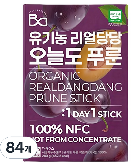 리얼당당 유기농 오늘도 푸룬주스, 20g, 84개, 6개