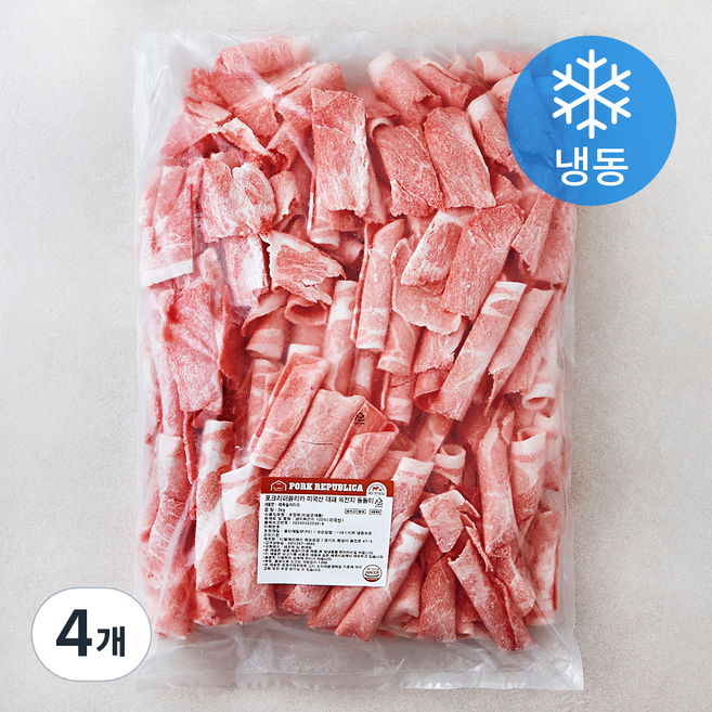 포크리퍼블리카 미국산 대패 목전지 돌돌이 (냉동), 3kg, 4개