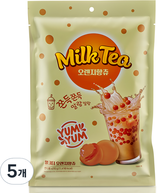 밀크티 오렌지향 츄, 470g, 5개