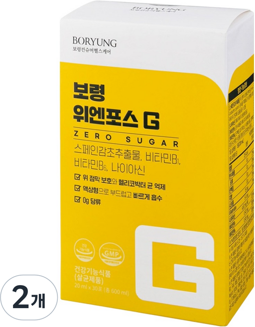보령 위엔포스G 제로슈가, 30회분, 2개