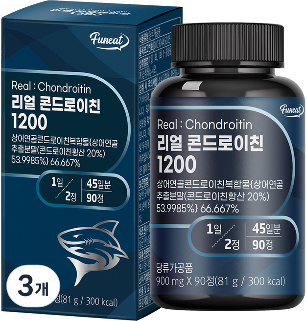 퍼니트 리얼 콘드로이친 1200 90정, 81g, 3개