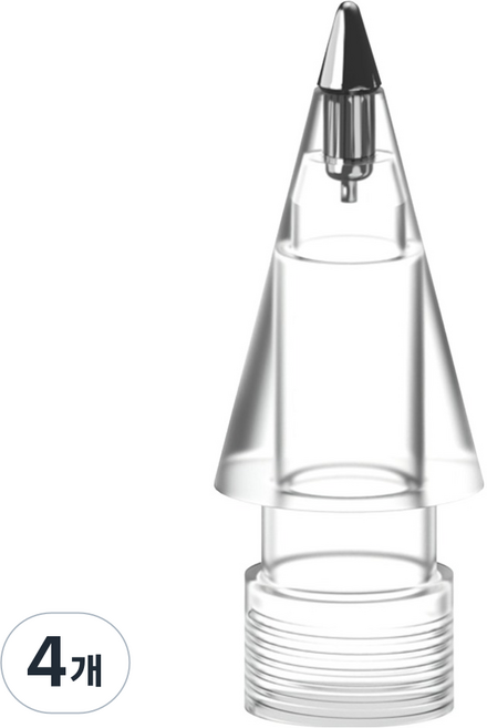 GOOSPERY Apple Pencil 筆尖 半永久金屬筆頭, 細筆透明, 4個
