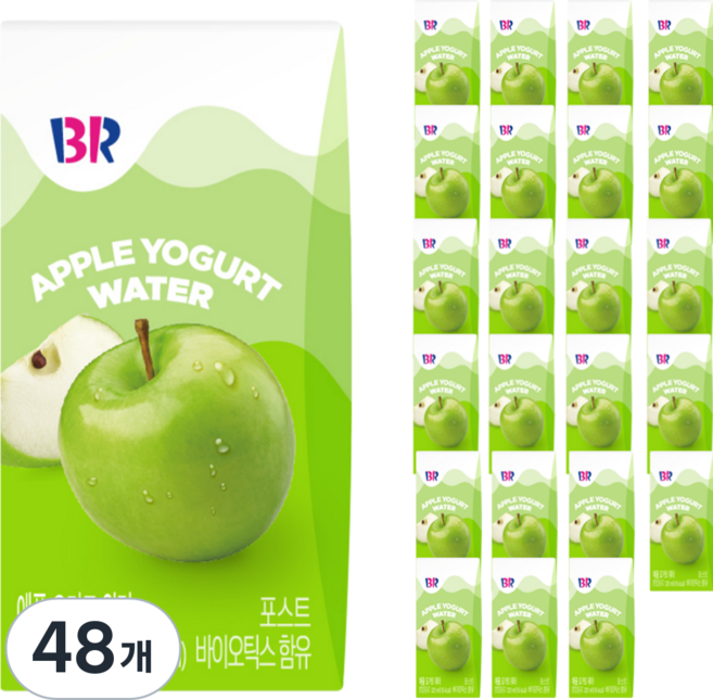 배스킨라빈스 애플 요거트 워터, 120ml, 48개