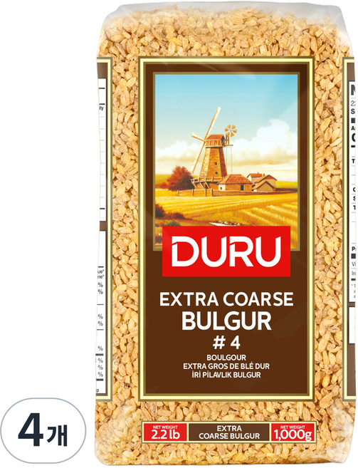 DURU 엑스트라코스 불굴 extra coarse bulgur, 1kg, 4개
