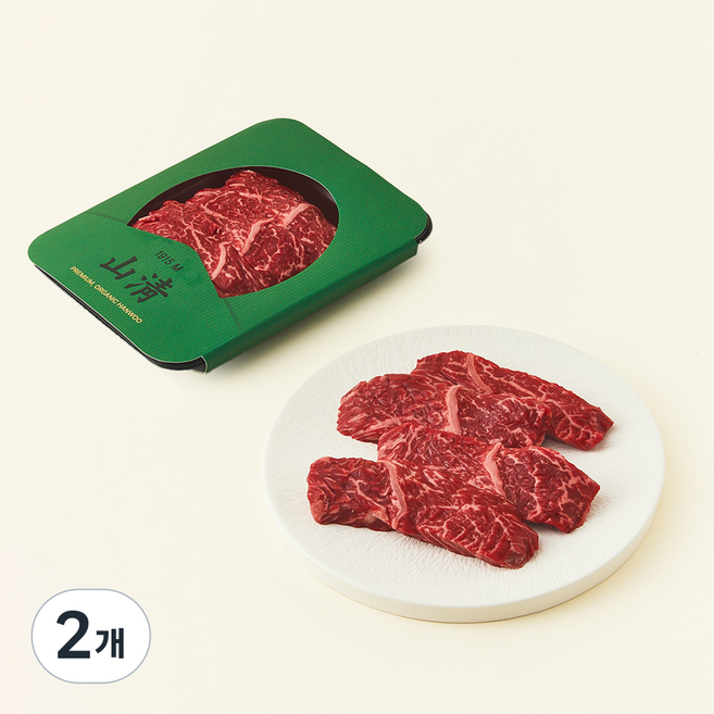 산청 유기축산물 인증 한우 토시살 1++등급 (9) 구이용 (냉장), 150g, 2개