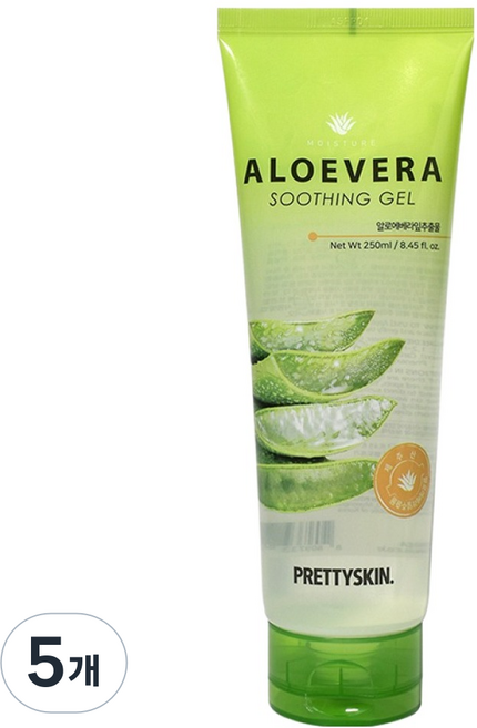 프리티스킨 알로에베라 수딩 젤, 5개, 250ml