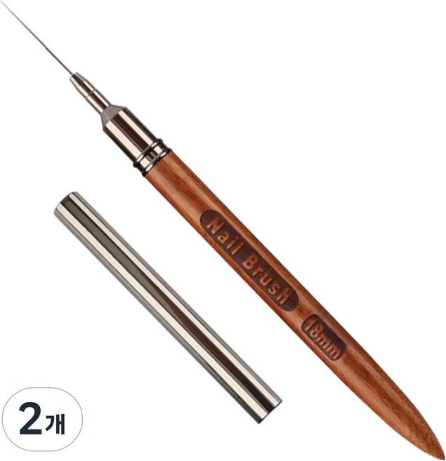 퍼니네일 라인 브러쉬 KN-B3099, 2개, 혼합색상