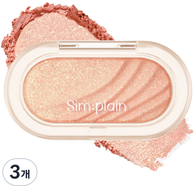 심플레인 글림 온 치크, 08데저트피치, 3개