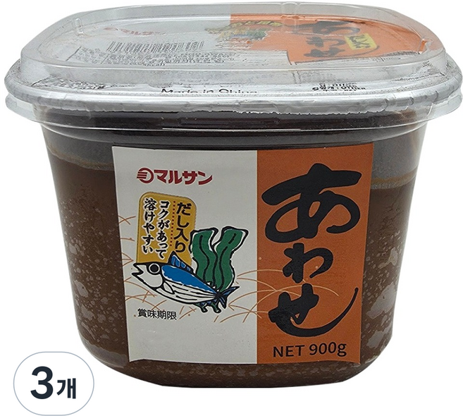 마루산 아와세 컵 미소된장, 900g, 3개