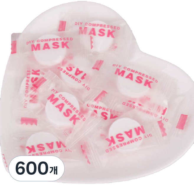 떼루와 면 압축 코인 마스크팩 시트지, 600개
