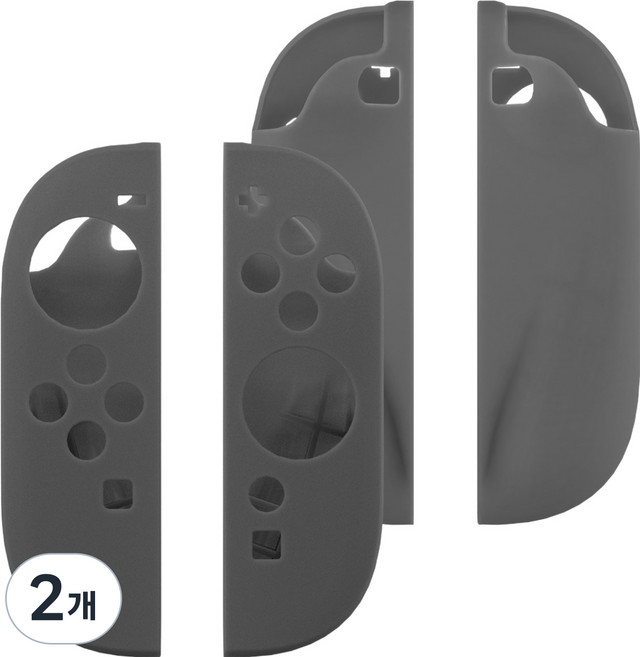 호후 그립잇 닌텐도 스위치2 조이콘 컨트롤러 실리콘 그립 케이스 커버, 그레이, 2개