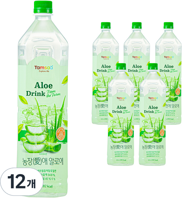 탐사 농장(愛)애 알로에, 1.5L, 12개