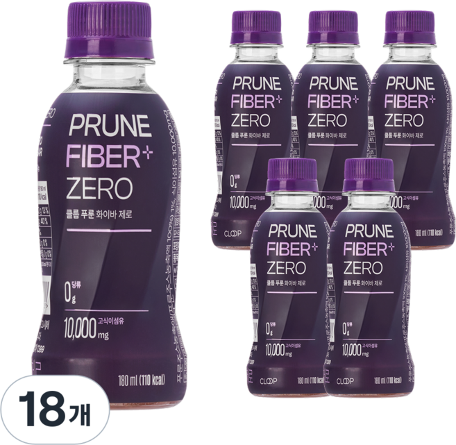 Cloop 無纖維西梅汁, 180ml, 18個