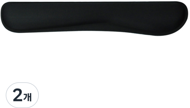 엠비에프 메모리폼 팜레스트 키보드 손목 받침대 MBF-KPR44-BK, 블랙, 2개