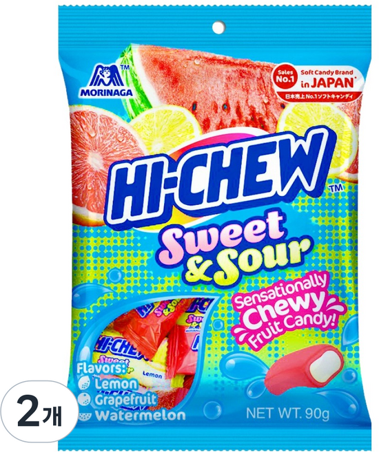 하이츄 스윗앤사우어, 90g, 2개