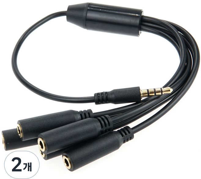 Coms 3.5mm 立體聲Y型分配線轉接頭 30cm AUX Stereo M Fx5, 單一顏色, 2個, BF213