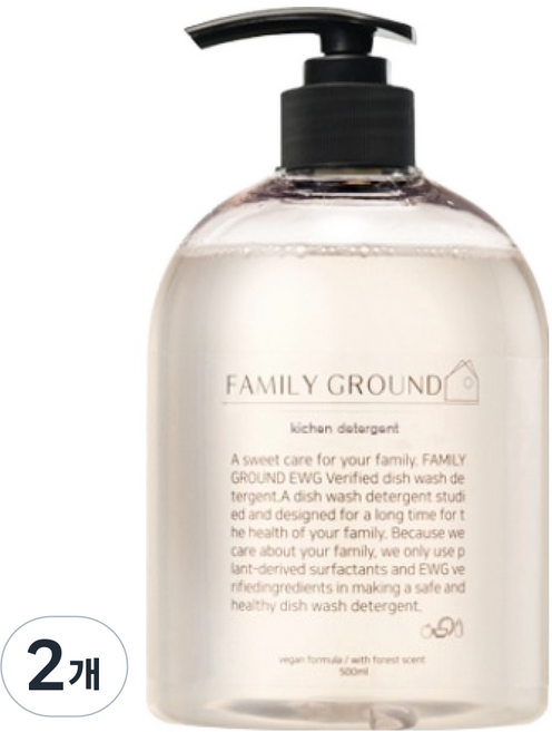 패밀리그라운드 젖병세정제 앤 주방세제 맨손설거지, 2개, 500ml