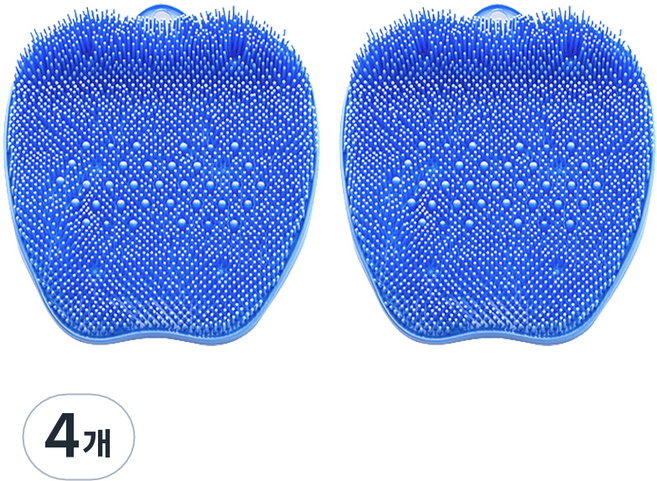 일상나눔 실리콘 풋 브러쉬 발 패드, 블루, 4개, 1개입