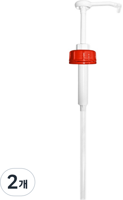 월드크린 누르는 컬러 말통 펌프 레드, 2개