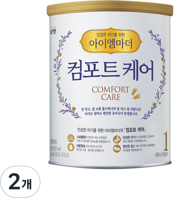 아이엠마더 컴포트 케어 분유 1단계, 400g, 2개