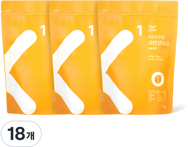 레인보우샵 과탄산소다 베이직, 2kg, 18개
