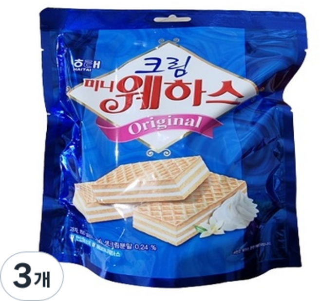 해태제과 크림 미니 웨하스, 150g, 3개