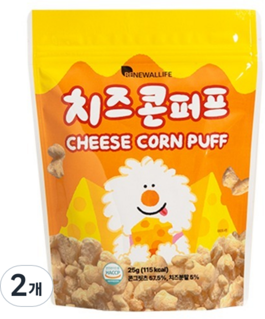 또또맘 치즈 콘퍼프, 25g, 2개, 치즈맛