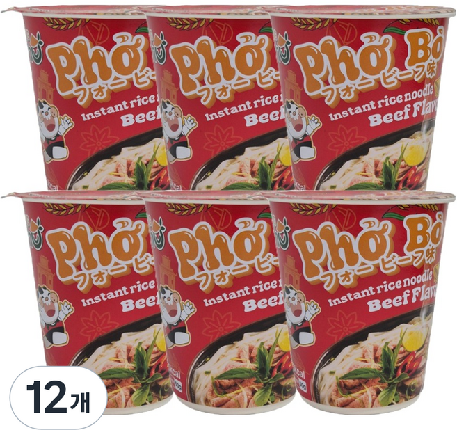 킹포 베트남 쌀국수 소고기향, 50g, 12개