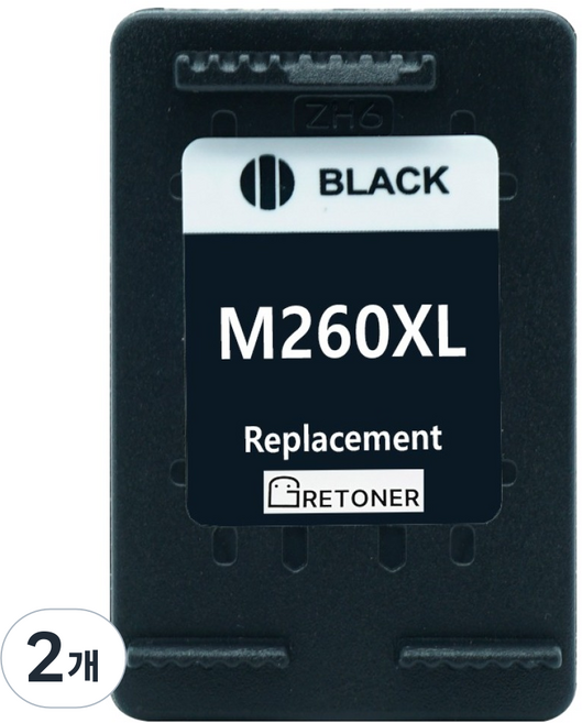 그래토너 삼성 INK-M260XL 호환 잉크 카트리지, 검정, 2개
