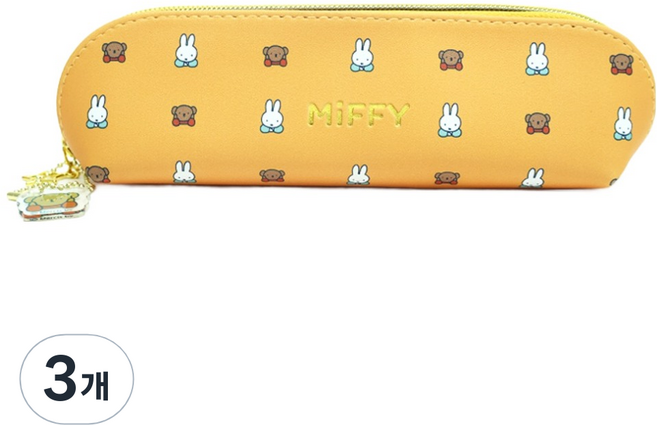 아이토빅 미피 패턴 파우치, 오렌지치즈, 3개
