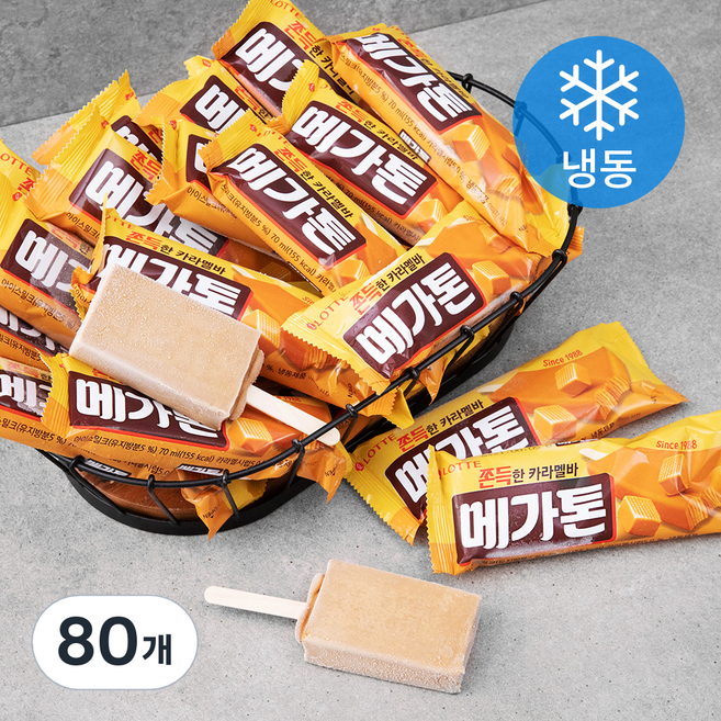 롯데웰푸드 메가톤바 (냉동), 70ml, 1개입, 80개