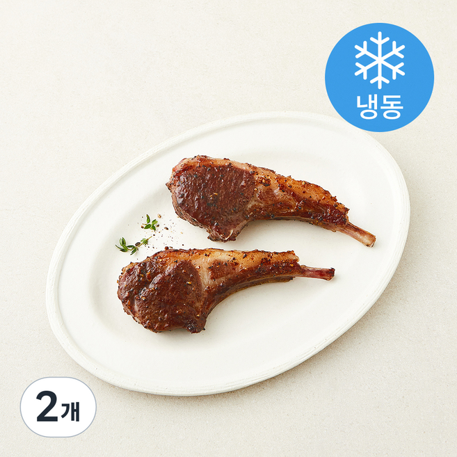 명장의 맛 시즈닝 램 프랜치랙 스테이크용 (냉동), 2개, 200g