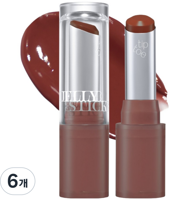 팁토우 젤리 스틱, 6개, 014 로즈 우드
