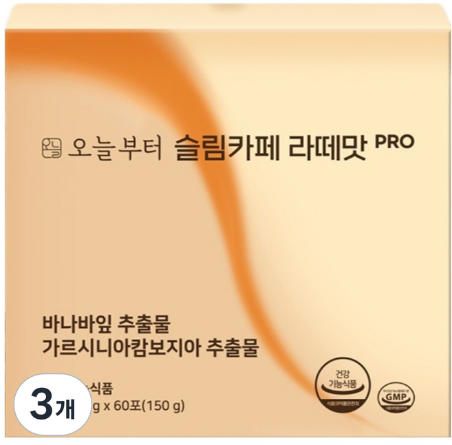 오늘부터 슬림카페 라떼맛 PRO 다이어트커피 60p, 150g, 3개