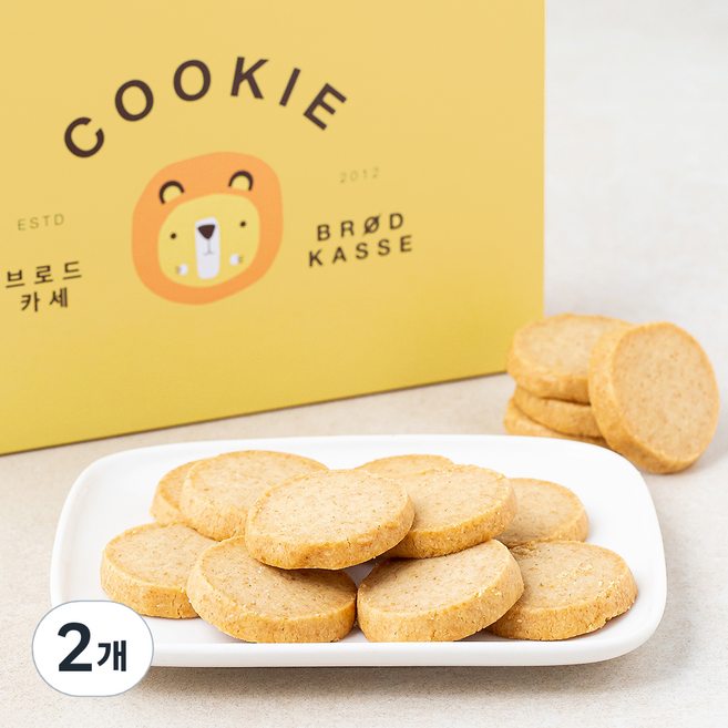 브로드카세 샤브레 통밀 쿠키, 180g, 1개입, 2개